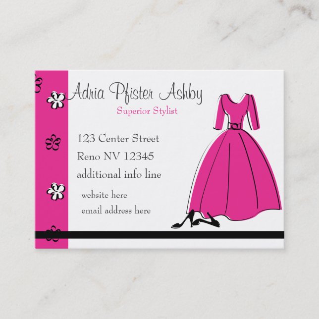 Spring Fling Fashion Business Card (Front)