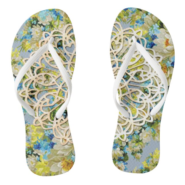 Spring fling flowery flip flops (Footbed)
