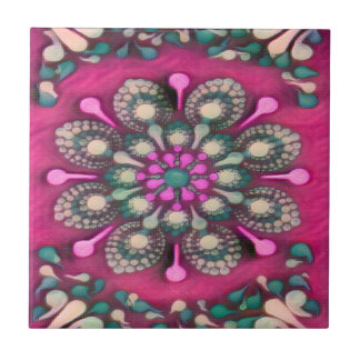 Spring Fling Magenta Mandala Tile