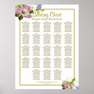 Spring Floral 23 Table Wedding Seating Chart