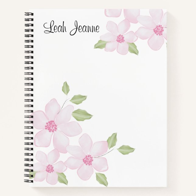 Spring Floral 8.5" x 11" Spiral Notebook (Front)