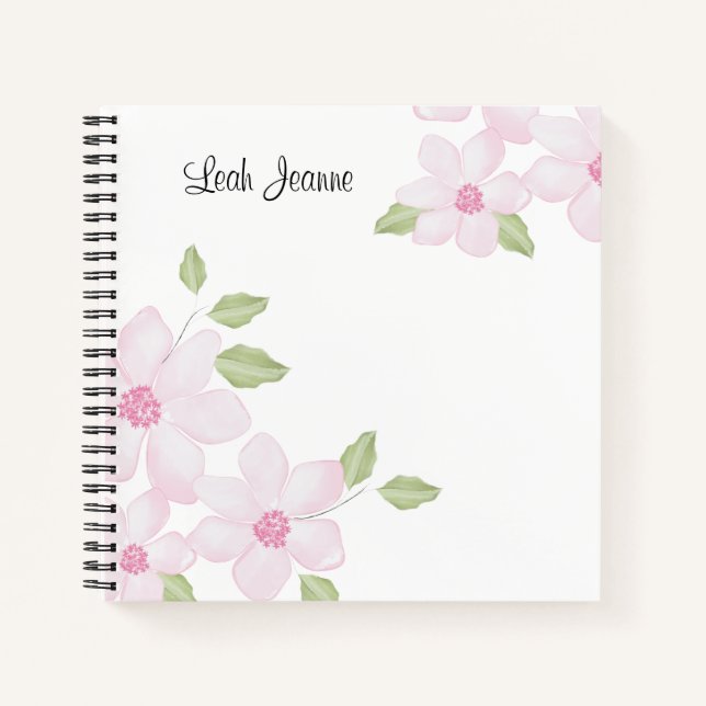 Spring Floral 8.5" x 8.5" Spiral Notebook (Front)