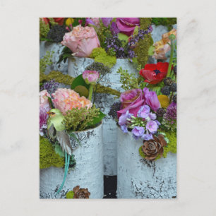 Spring floral arrangements postcard