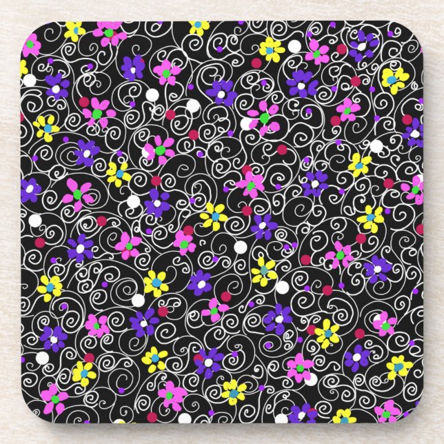 Spring Floral Art Coaster (Front)