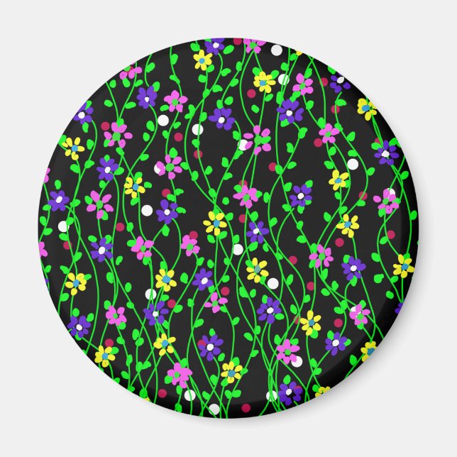 Spring Floral Art Magnet (Front)