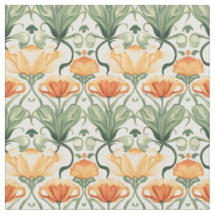 Spring Floral Art Nouveau Fabric