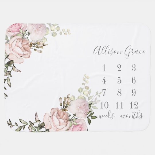 floral baby blanket