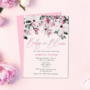 Spring Floral Baby in Bloom Baby Shower Invitation