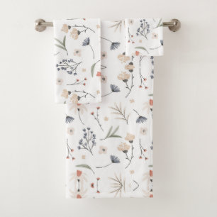 spring floral  bath towel set