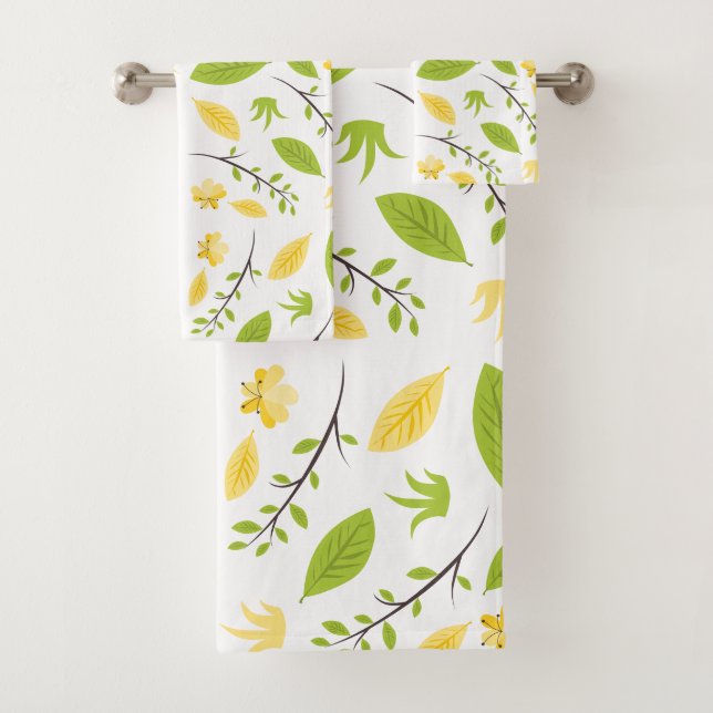 Spring Floral Bath Towels Set (Insitu)
