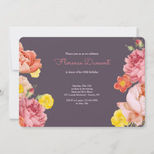 Spring Floral Birthday Party Invitation