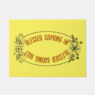 Spring Floral Blessed Coming In Blessed Going Out  Doormat