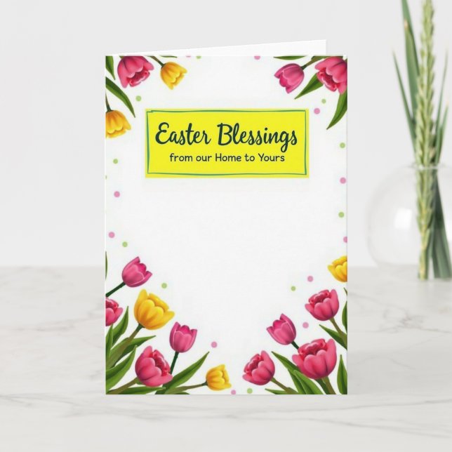 Spring Floral Blessing Card (Front)