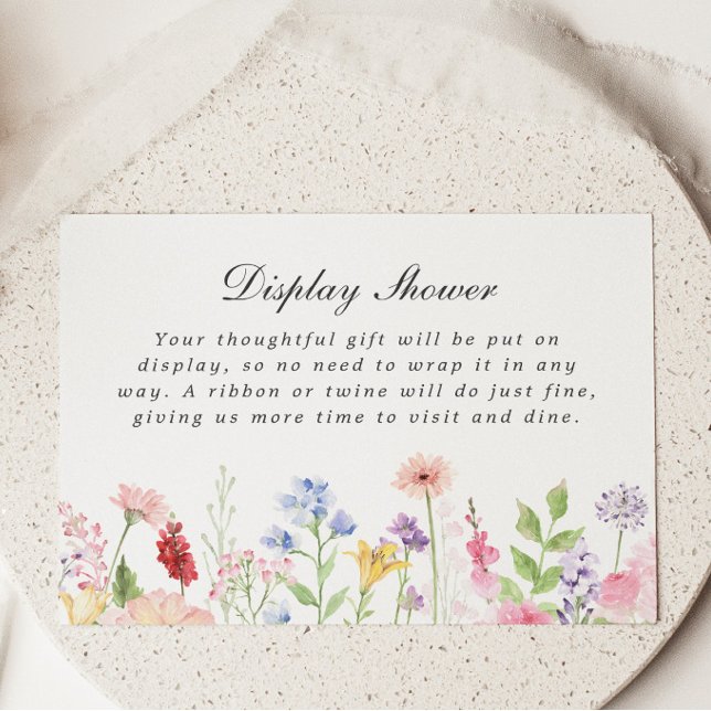 Spring Floral Border Display Shower Enclosure Card (Creator Uploaded)