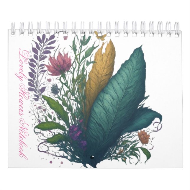 Spring Floral Botanical Pattern Spiral Calendar (Cover)