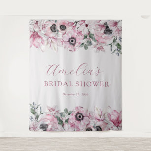 Spring Floral Bridal Shower   Backdrop Tapestry