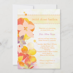 Spring Floral Bridal Shower Luncheon Invitation
