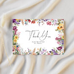 Spring Floral Bridal Shower Thank You Card<br><div class="desc">Spring floral garden bridal shower thank you card.</div>