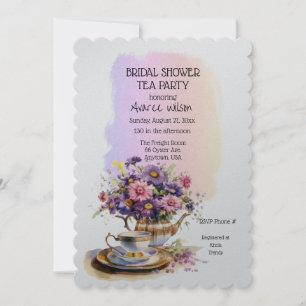 Spring Floral Bridal Tea Party Invitation