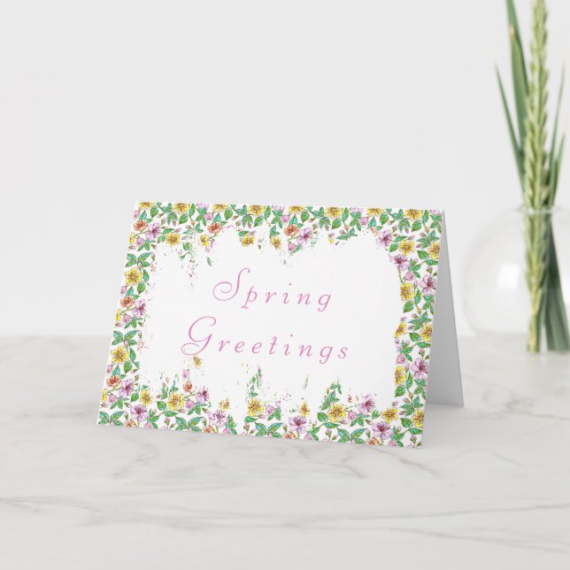 Spring floral card (Front)