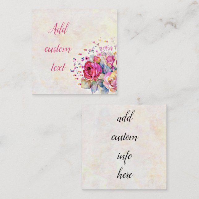 Spring floral  card (Front/Back)