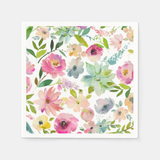 Spring Floral Colourful Happy Celebration Multi Us Napkin