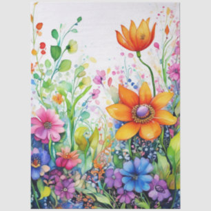 Spring Floral Colourful Tissue Paper