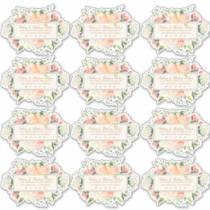 Spring Floral Couple Return Address Labels