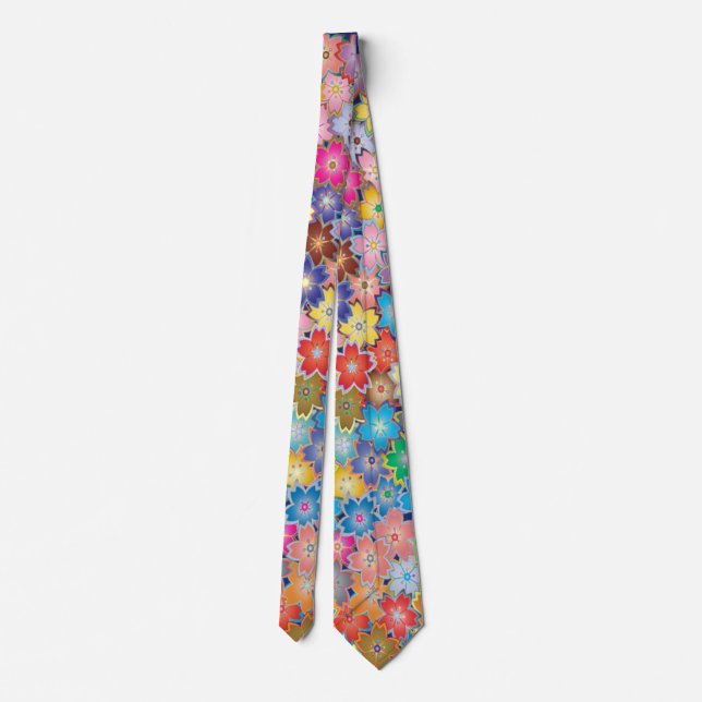 Spring Floral Design Tie (Back)