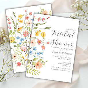 Spring Floral Elegant Garden Bridal Shower Invitation