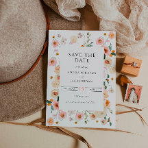 Spring Floral Enregistrer la date Invitation