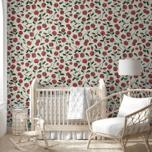 Spring Floral Fling Cream Wallpaper