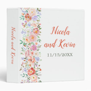 Spring Floral Flowers Wedding Photo Album Binder