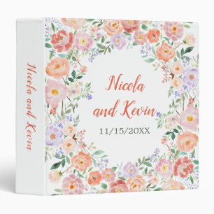 Spring Floral Flowers Wedding Photo Album Binder