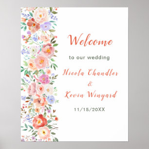 Spring Floral Flowers Wedding  Poster