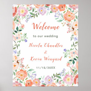 Spring Floral Flowers Wedding  Poster