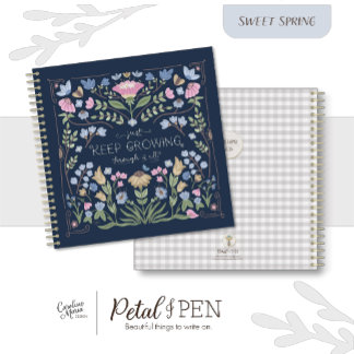 Spring Floral Folk Journal Notebook With Quote