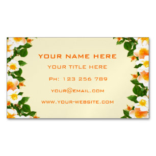 Spring Floral Fresh Design Business Card Magnet