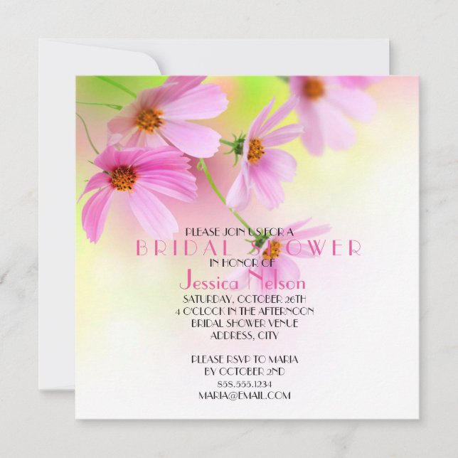 Spring Floral Garden Bridal Shower Invitation (Front)