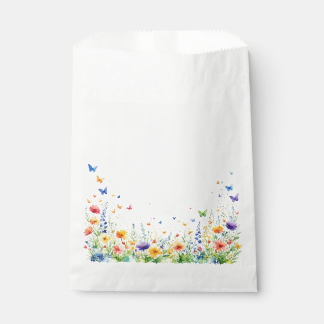 Spring Floral Garden Butterflies Favour Bags (Front)
