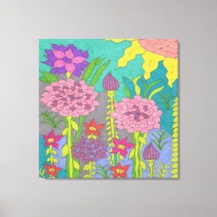 Spring Floral Garden  Canvas Print