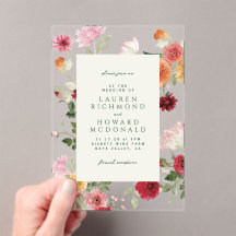 Spring Floral Garden Watercolor Minimalist Wedding