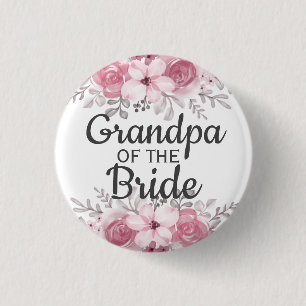 Spring Floral grandpa of the bride Button