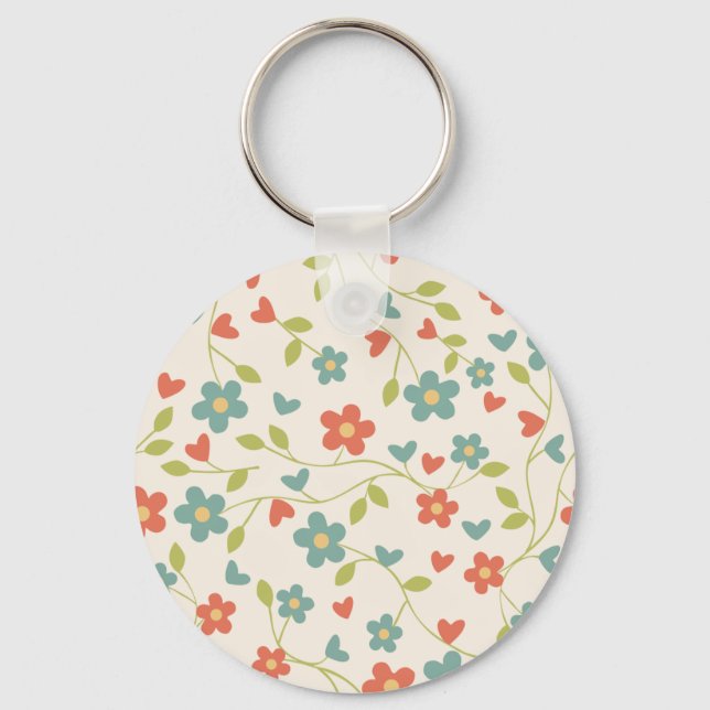 Spring Floral Keychain (Front)