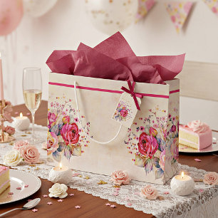 Spring floral  large gift bag