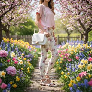 Spring floral leggings