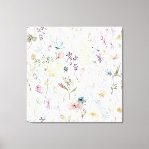 Spring Floral meadow Canvas Print