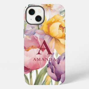 Spring Floral Monogram iPhone 13 Case