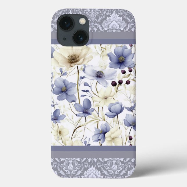 Spring floral multi blue design Case-Mate iPhone case (Back)