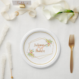 Spring floral   paper plates